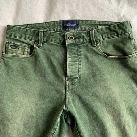 Scotch And Soda Olive Colour Jeans - Picture 3 of 4